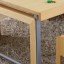 Detail: aus massiver Buche, Gestell aus Metall in grau