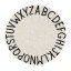 Waschbarer Teppich Round ABC Natural-Black 
