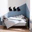 Das Gitterbett kann mit zusätzlichen Umbauseiten zu diesem niedlichen Juniorbett umgebaut werden.