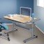 Paidi Tablo Schreibtisch in Ahorn-Nachbildung mit Applikationen in azurblau
