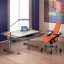 Paidi Tablo Schreibtisch in kreideweiß mit Applikationen in orange