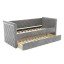 Sofabett Vilena in Verlour Grey, 90 x 200 cm