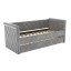 Sofabett Vilena in Verlour Grey, 90 x 200 cm