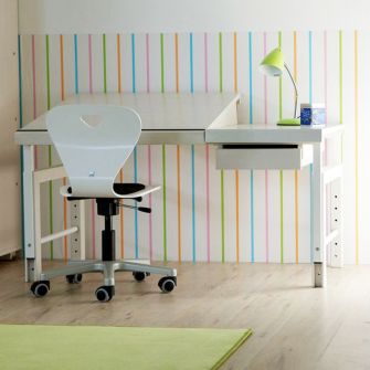 Schreibtisch Ziggy debe.deluxe 860 A, Buche massiv (Tischplatte geteilt)