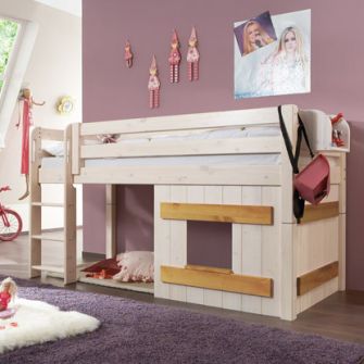 Halbhohes Spielbett mit Dekorelement