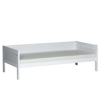 Basisbett Liege deckend weiß in 90 x 200cm, (inkl. Rost)