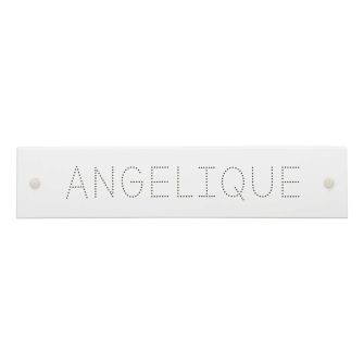 Namensschild Font Dots (max. 10 Zeichen)
