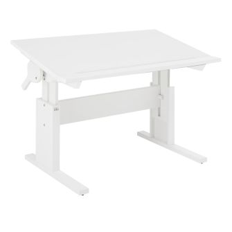 Schreibtisch 30245 in weiß (neigbare Tischplatte), B 120cm 