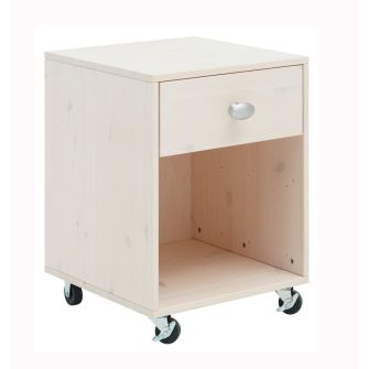 Rollcontainer 155 mit Schublade, whitewash