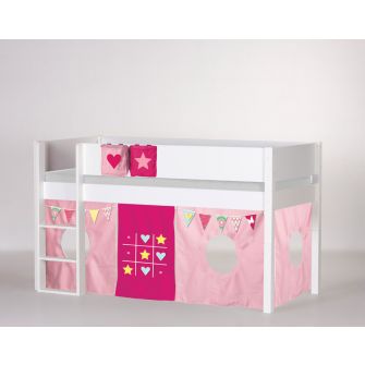 halbhohes Spielbett Frej, snow white