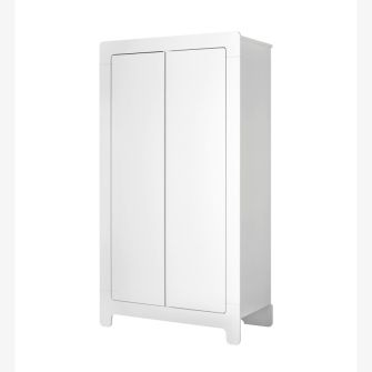 Moon Kleiderschrank, 2-türig weiß, MDF