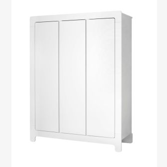 Moon Kleiderschrank, 3-türig weiß, MDF