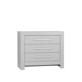 Almo Kommode (schmal) mit 3 Schubladen grau