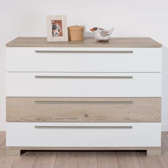 Carlo Kommode (3x Kreideweiß/ 1x Fichte Vintage)