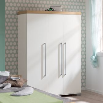 Kira Kleiderschrank 3-türig in 2 Farben