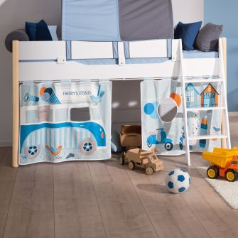 Vorhangset Holiday hellblau (für 120/125/160 cm Betten/Etagenbetten)
