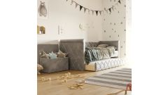 Set: Sofabett Vilena mit Spielzeugkiste Vali - Grey