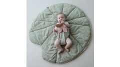 Waschbare Krabbelmatte Seerose Olive
