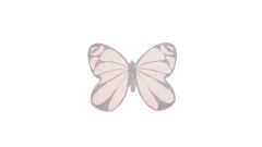Teppich Schmetterling Butterfly rosa 120 x 160 cm