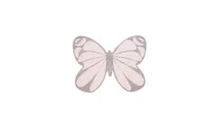 Teppich Schmetterling Butterfly rosa 120 x 160 cm