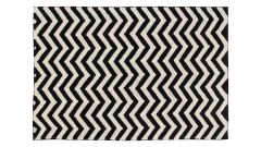 Black & White Zig-Zag Teppich in schwarz-weiß