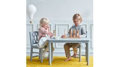 Kindersitzgruppe Harlequin, Grau (Tisch und 2 Stühle)