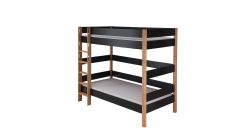 Infanscolor Etagenbett mit Buchepfosten/ anthrazit