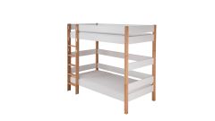 Infanscolor Etagenbett mit Buchepfosten/ weiß