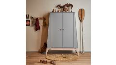 Luna™ Kleiderschrank, klein in grau / Eiche