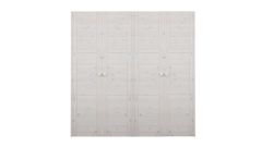 Erweiterbarer Kleiderschrank mit Drehtüren, B 200cm, whitewash (Endlossystem)