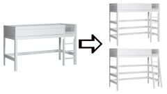 Umbausatz von halbhohem Spielbett zu Hochbett