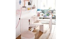 Regalmodul Play & Store: Regal / Schreibtisch / Bank in einem Möbel