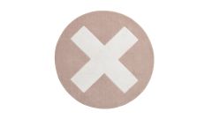 Teppich Pink X rund, Ø 133cm 