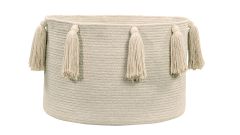 Aufbewahrungskorb Tassels Natural 30 x Ø 45 cm 