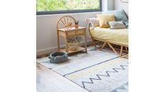 Waschbarer Teppich Azteca Natural Vintage Blue, 140 x 200 cm