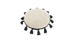 Waschbares Kissen Circle black, Ø 48cm