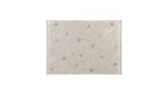 Hippy Dots Natural Olive (Teppich Punkte grün)