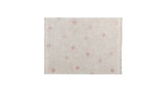 Hippy Dots Natural Vintage Nude (Teppich Punkte rosa)