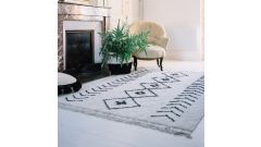 Waschbarer Teppich Bereber Rhombs small beige,120 x 170 cm
