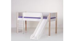 Spielbett Loke mit Rutsche, snow white / natur