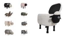 MyAnimalCube Sitzhocker Erik Elch rotbraun (mit Stauraum)