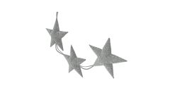 Dekoration kleine Sterne - Grey Knit (bedruckt)