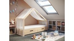 Betthimmel transparent für Hausbett Milo (90 x 200cm)