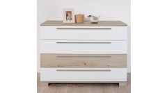 Carlo Kommode (3x Kreideweiß/ 1x Fichte Vintage)