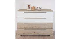 Carlo Kommode (2x Kreideweiß/ 2x Fichte Vintage)