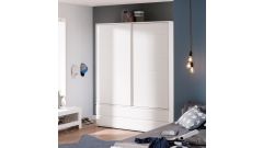 Fiona Schiebetürenschrank kreideweiß, B 164cm