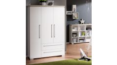 Kira Kleiderschrank 3-türig/2 Schubladen in 2 Farben