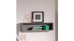 Sten Wandbox rechteckig, lang, B 70cm (schiefergrau/Eiche massiv)