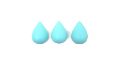 Raindrop Kleiderhaken, Aqua Blue (3er Set)