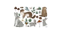 Wandsticker - Bergtiere